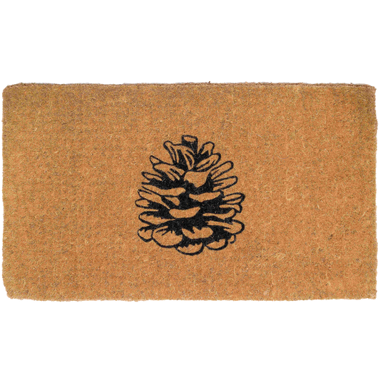 Nature Lover Pine Cone Coir Doormat