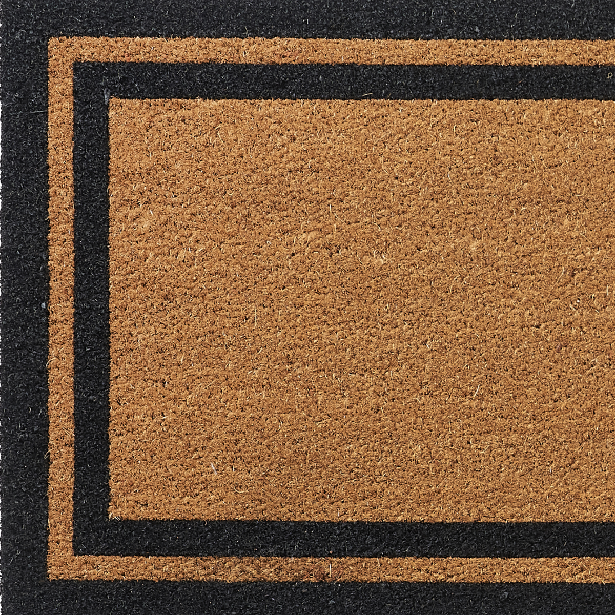 Double Black Border Coir Doormat