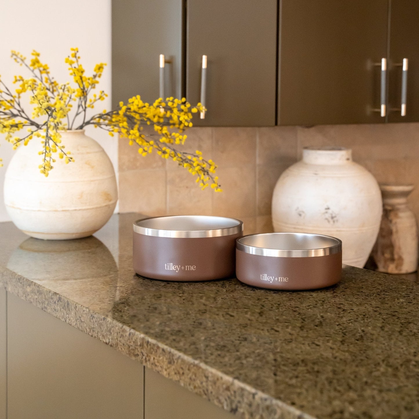 Stainless Steel Pet Bowl – Non-Slip, Durable & Dishwasher Safe | 32oz and 64oz