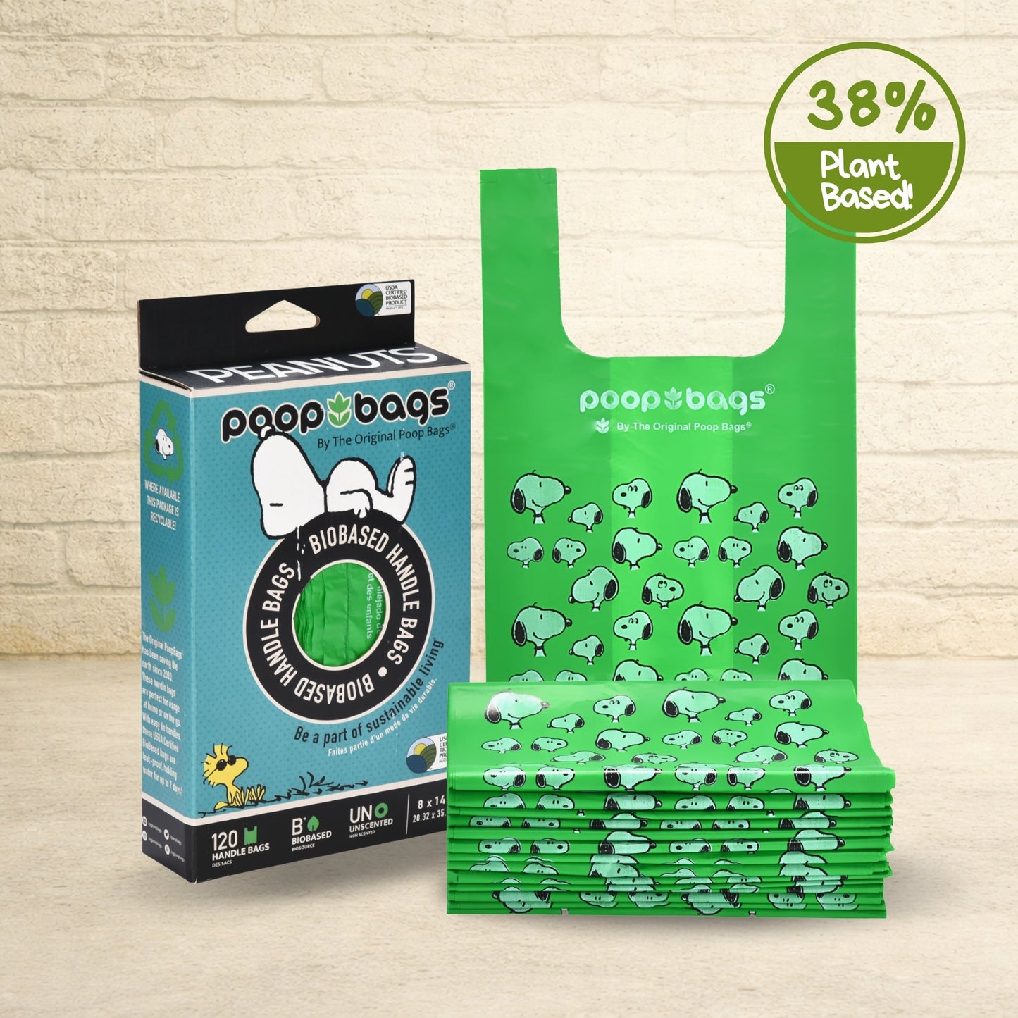 Snoopy® Handle Tie Poop Bags