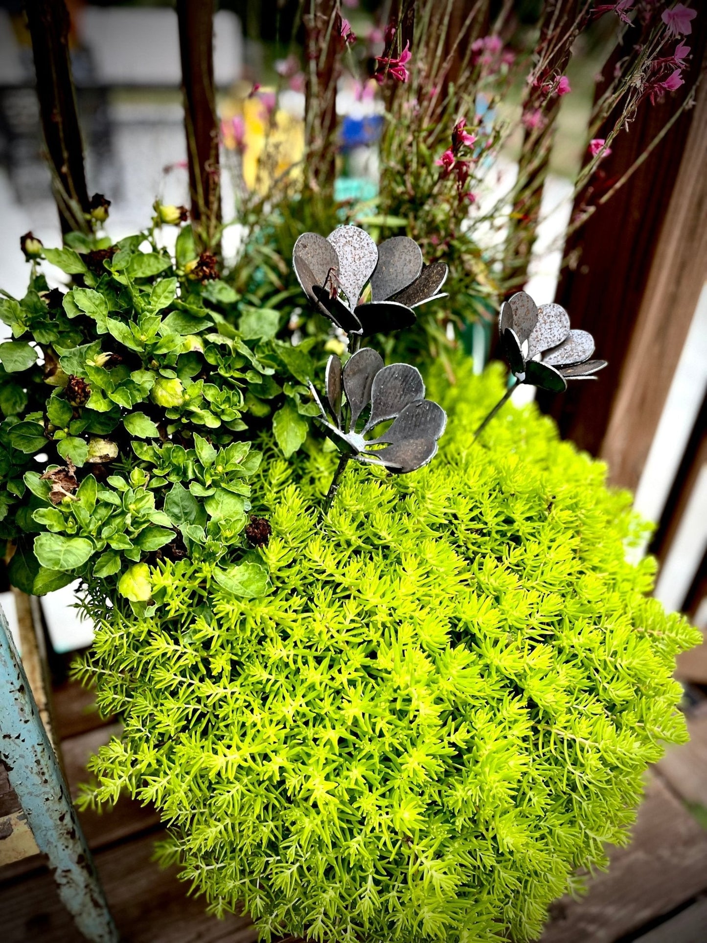 3-Pack Metal Plain Flowers