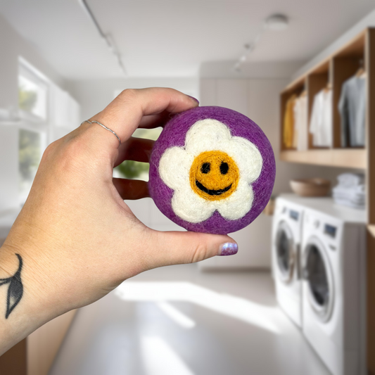 Organic Wool Dryer Ball--In Bloom Purple