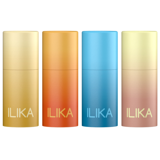 ILIKA 100% Natural Lip Balm - Vanilla, Orange Tangerine, Peppermint, 0.15 oz each