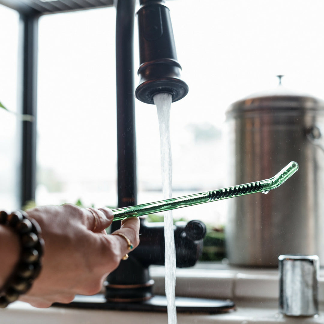 Classic 8" Glass Straw Set - Iridium