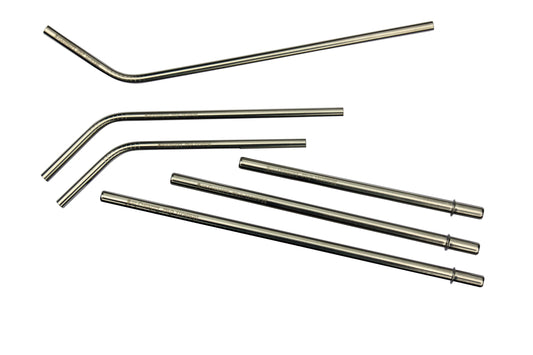 Individual Stainless Steel & Glass Straws for Mason Jars