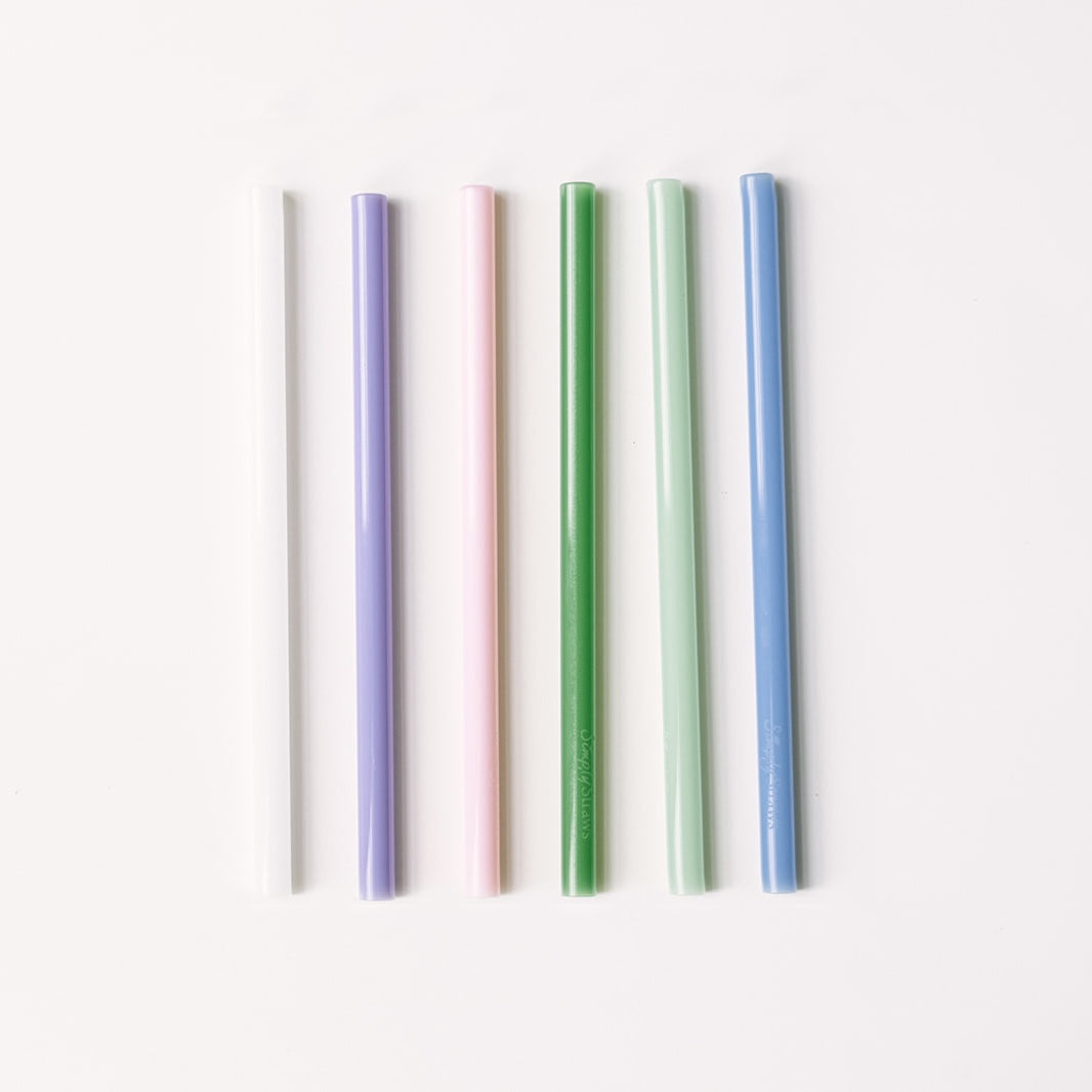 Classic 6" Glass Straw Set - Cote d'Azur