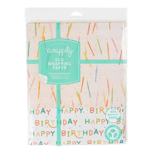 Happy Birthday • Double-Sided Eco Wrapping Paper