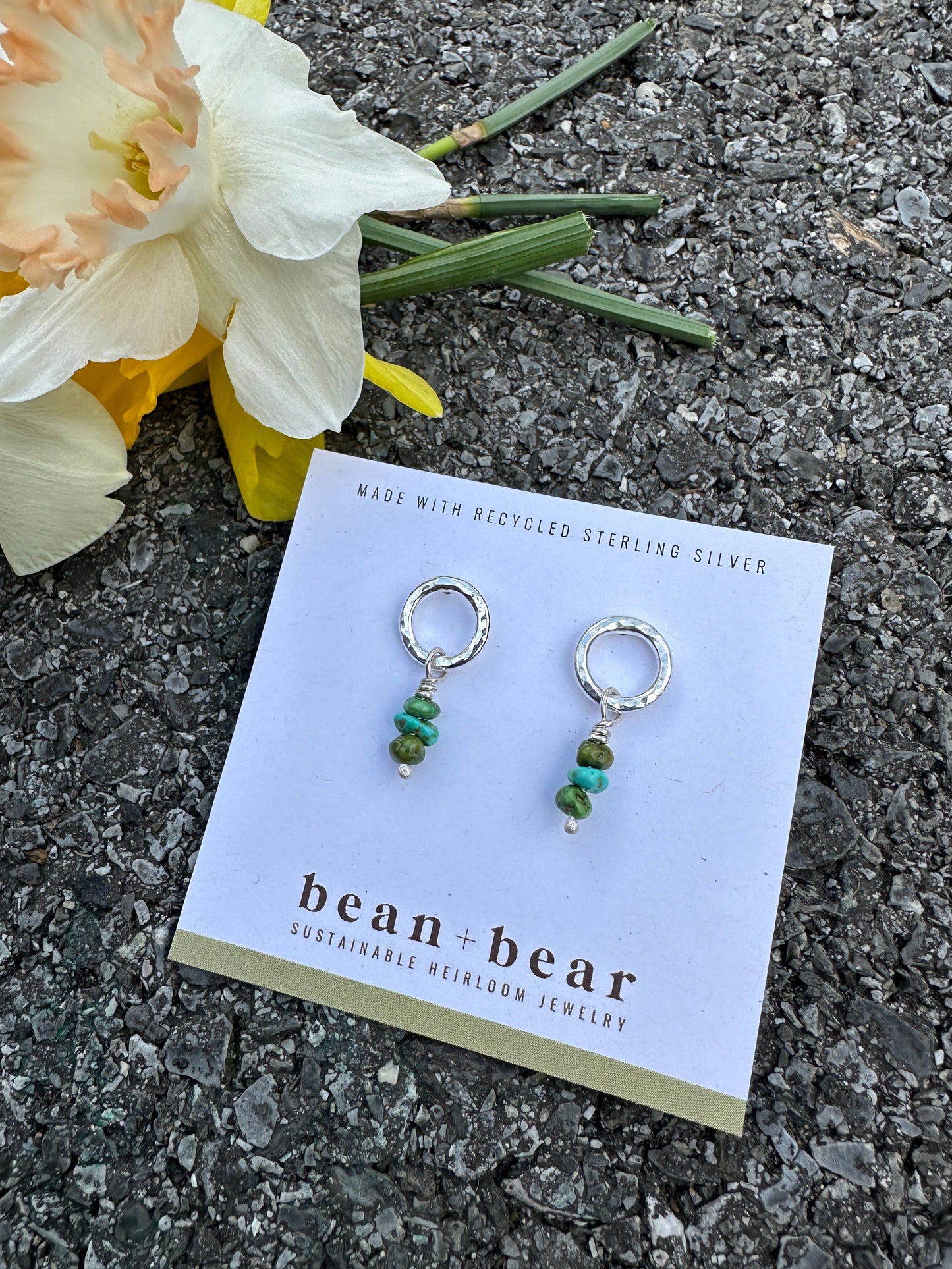 Beaded Potomac Collection Circle Studs - 3 Beads