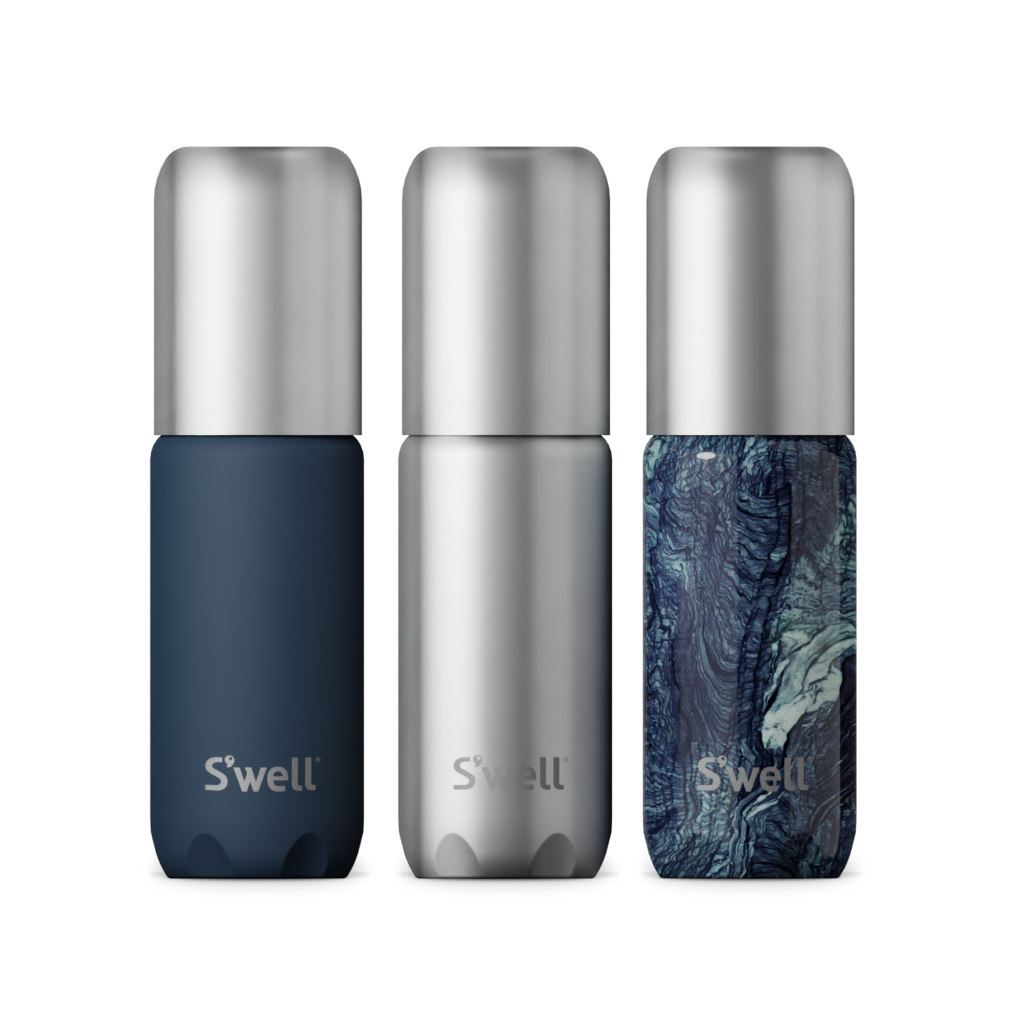 Azurite Travel Bottle Set (3-Pack with Recycled Toiletry Bag)