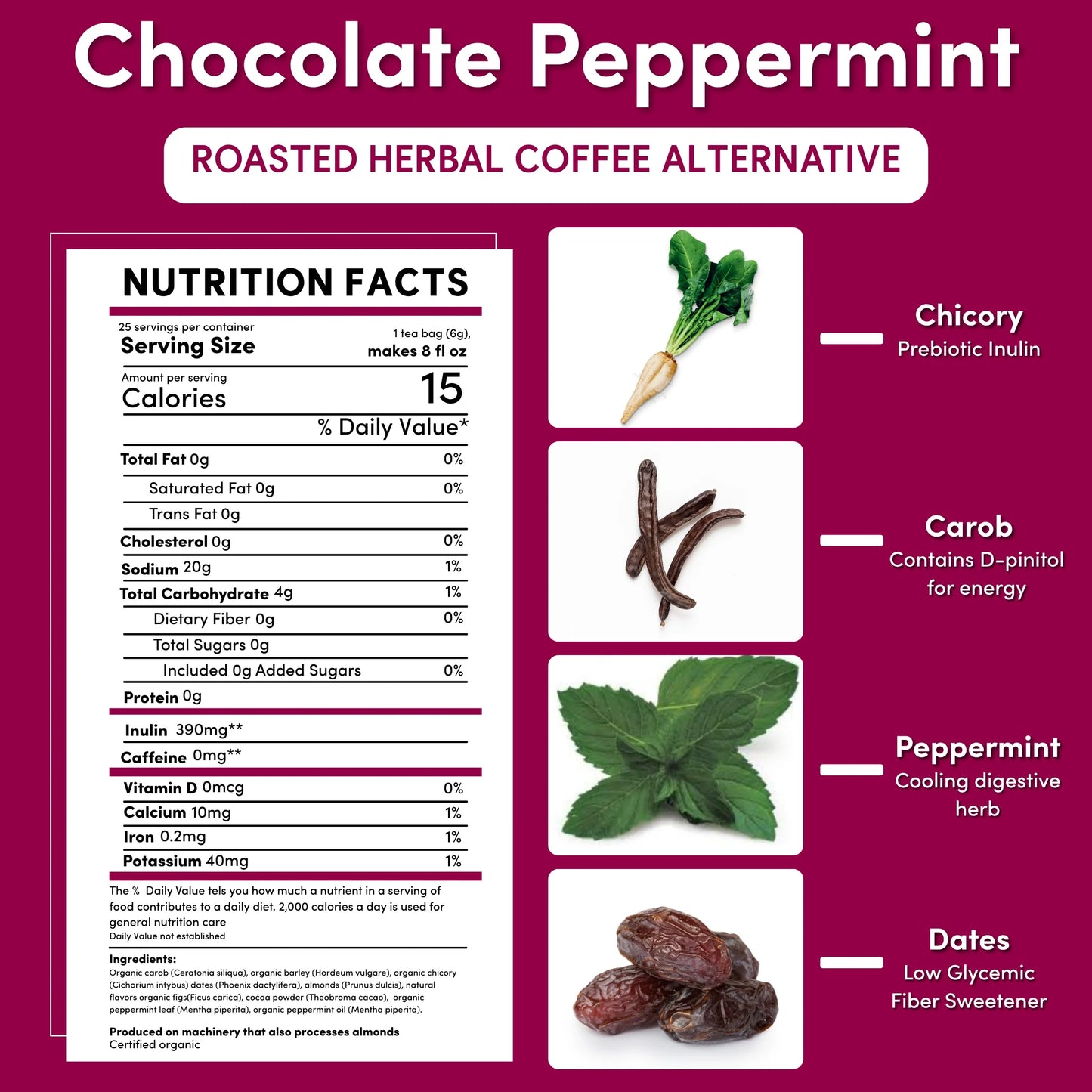 Chocolate Peppermint Chicory Herbal Coffee