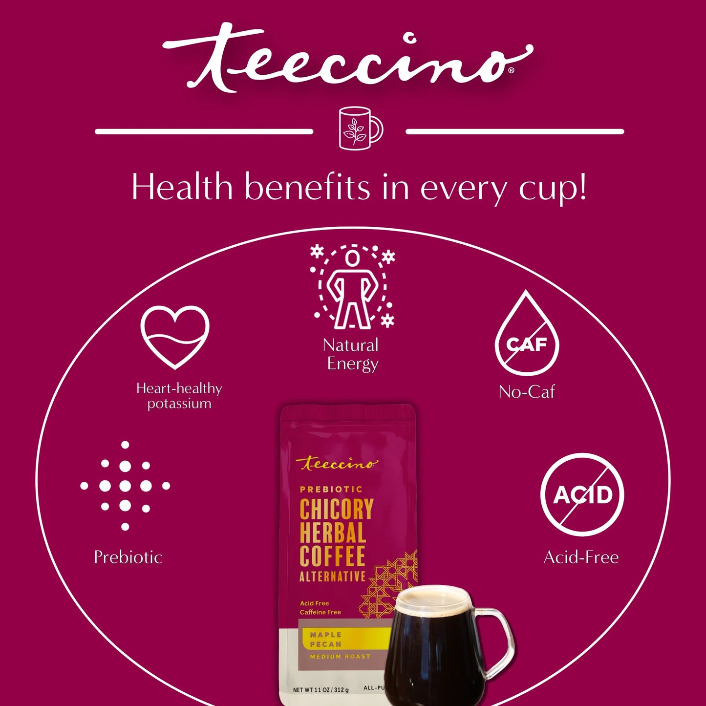 Maple Pecan Chicory Herbal Coffee