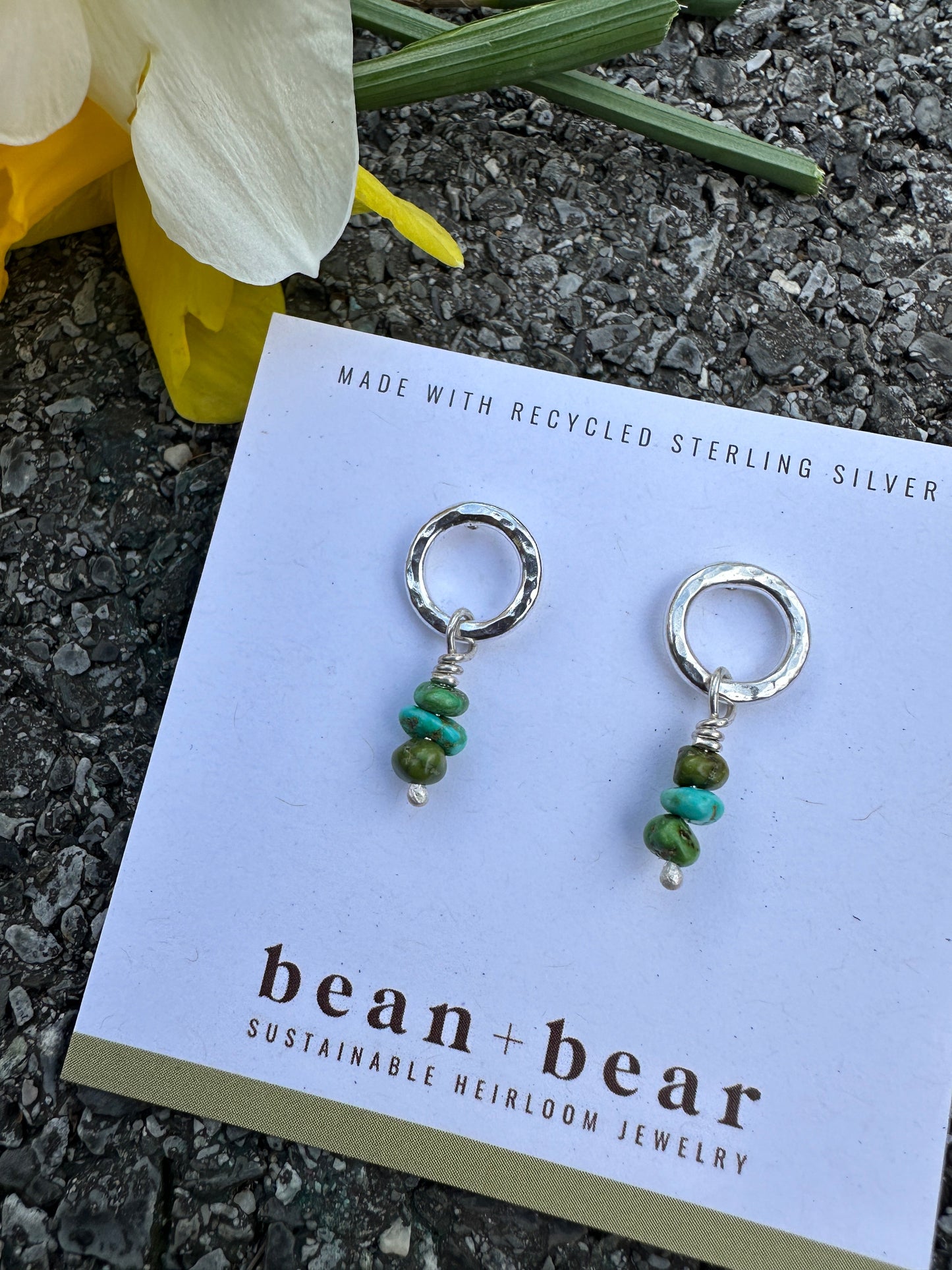 Beaded Potomac Collection Circle Studs - 3 Beads