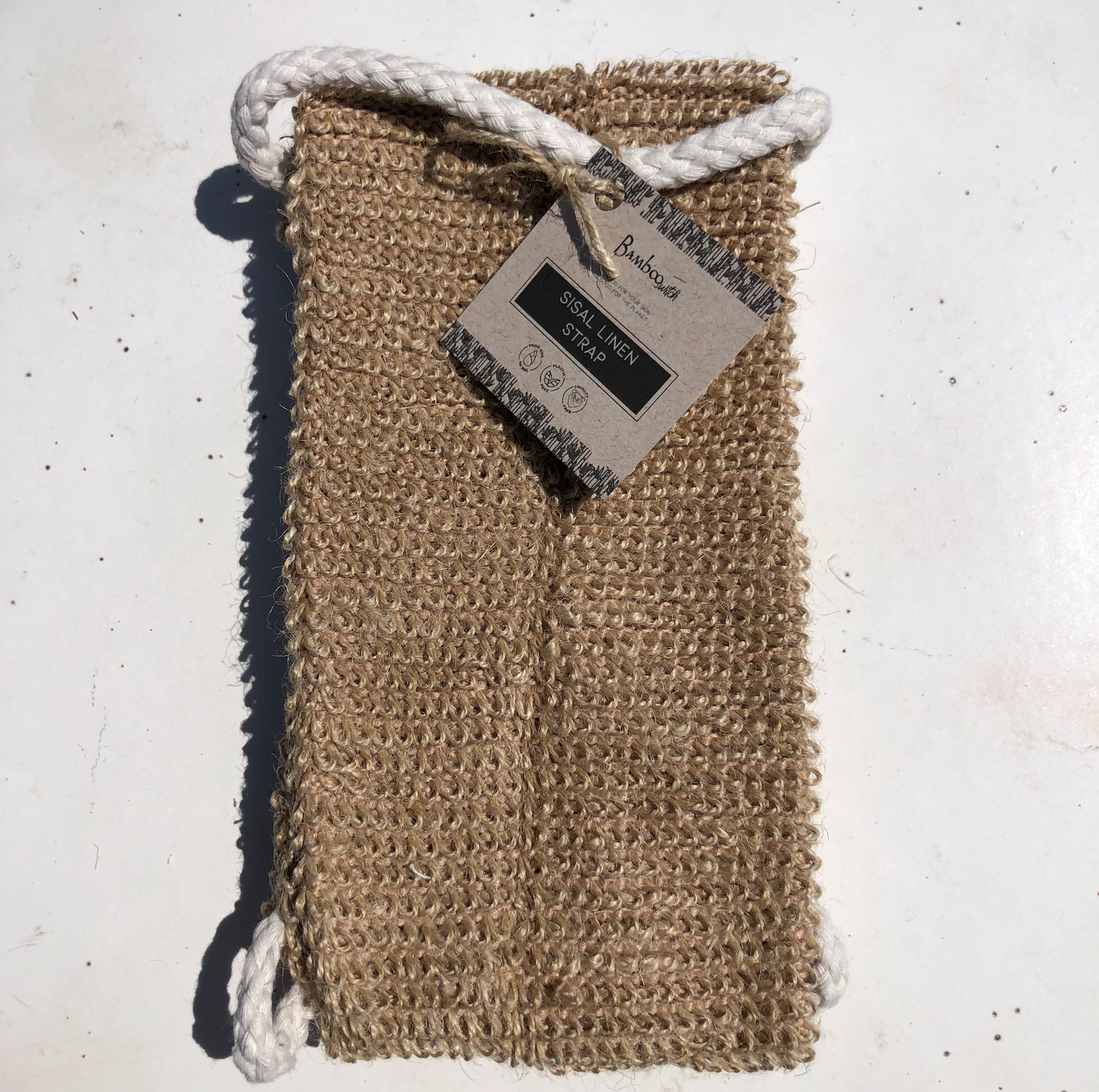 Sisal Linen Exfoliating Back Strap