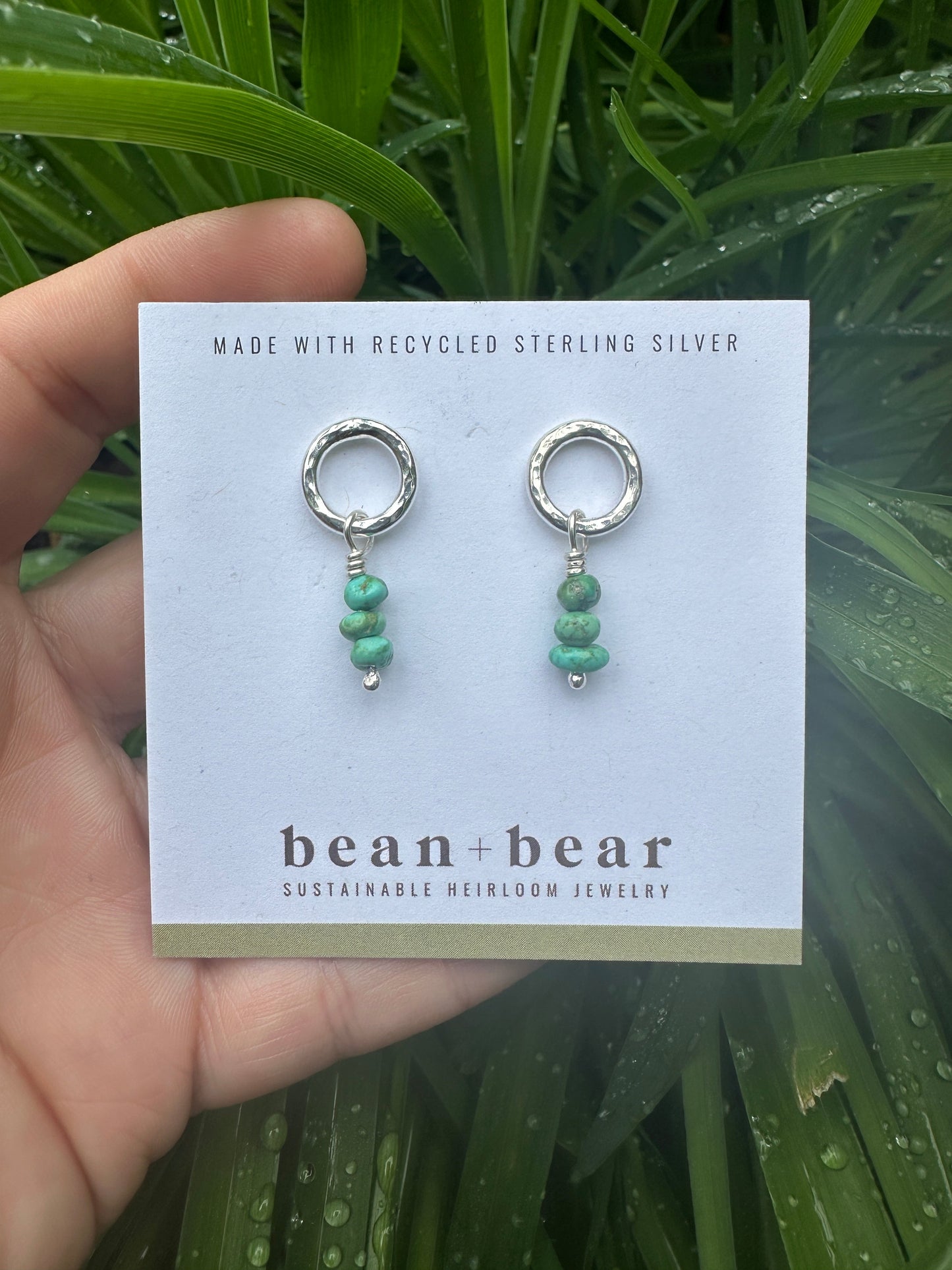 Beaded Potomac Collection Circle Studs - 3 Beads
