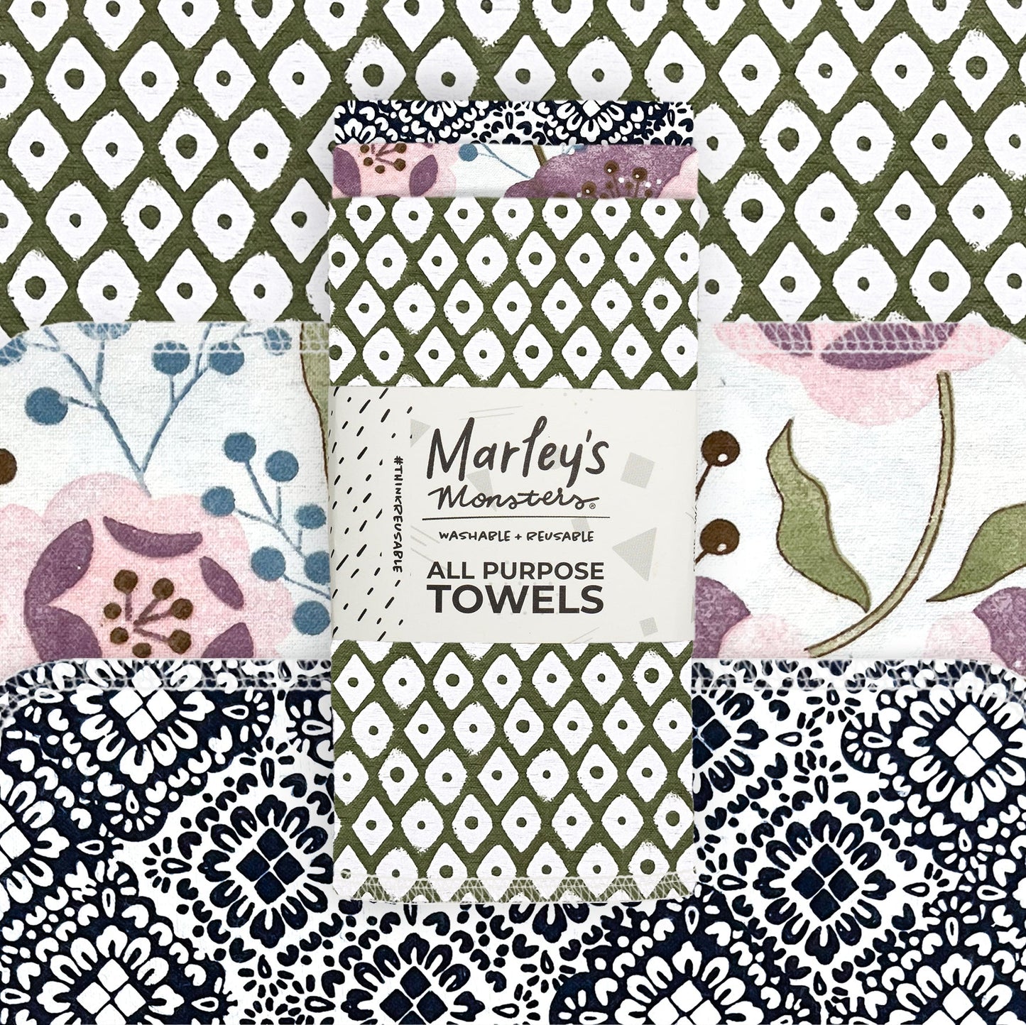 All-Purpose Towels: Mixed Prints 3 Count Pack