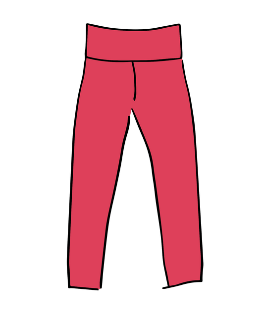 High Rise Ankle Length Leggings Pomegranate Punch