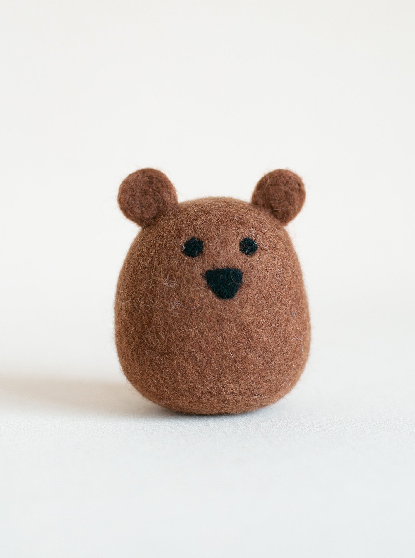 BROWN BEAR WOOL DOG TOY