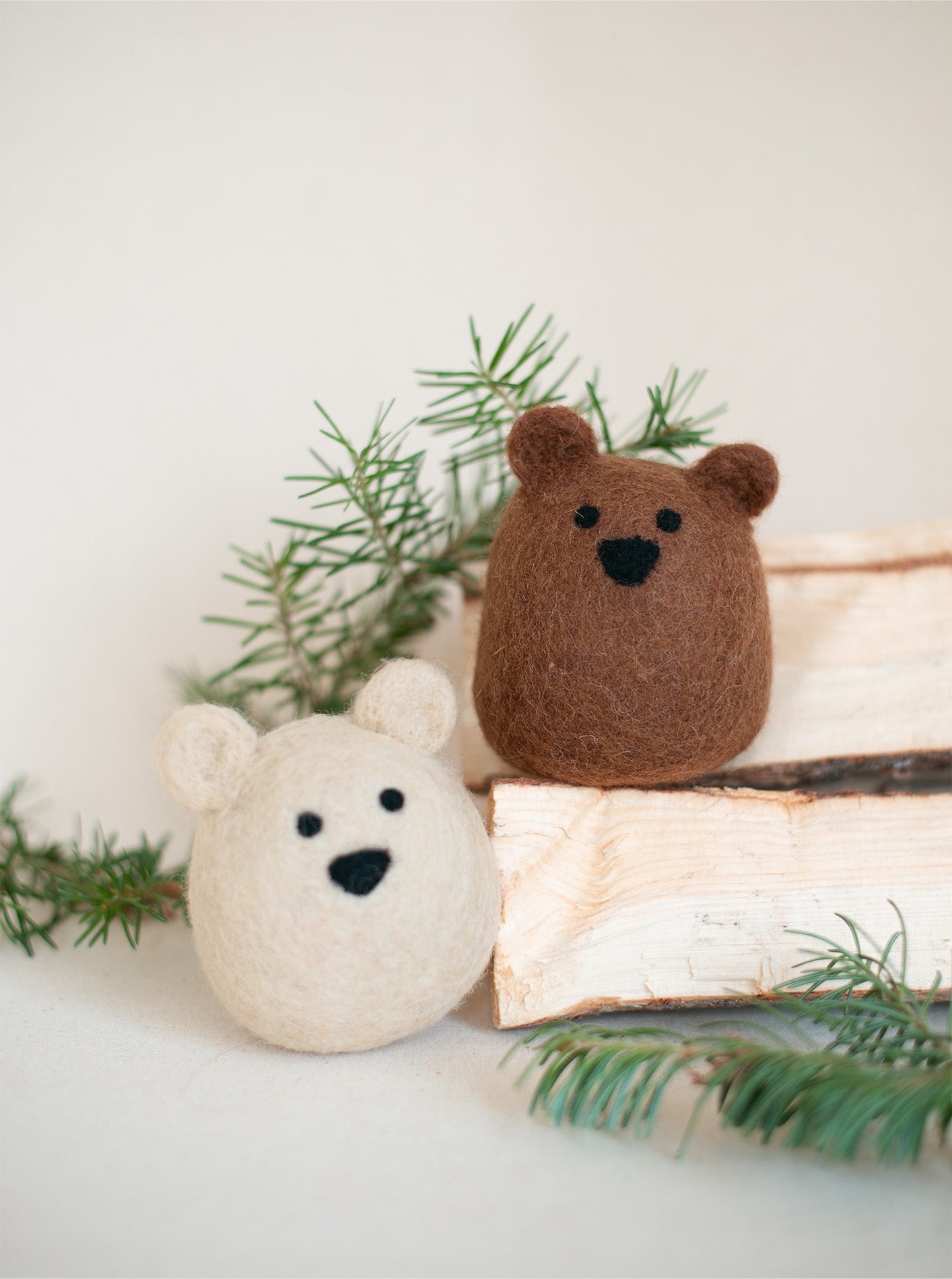 BROWN BEAR WOOL DOG TOY