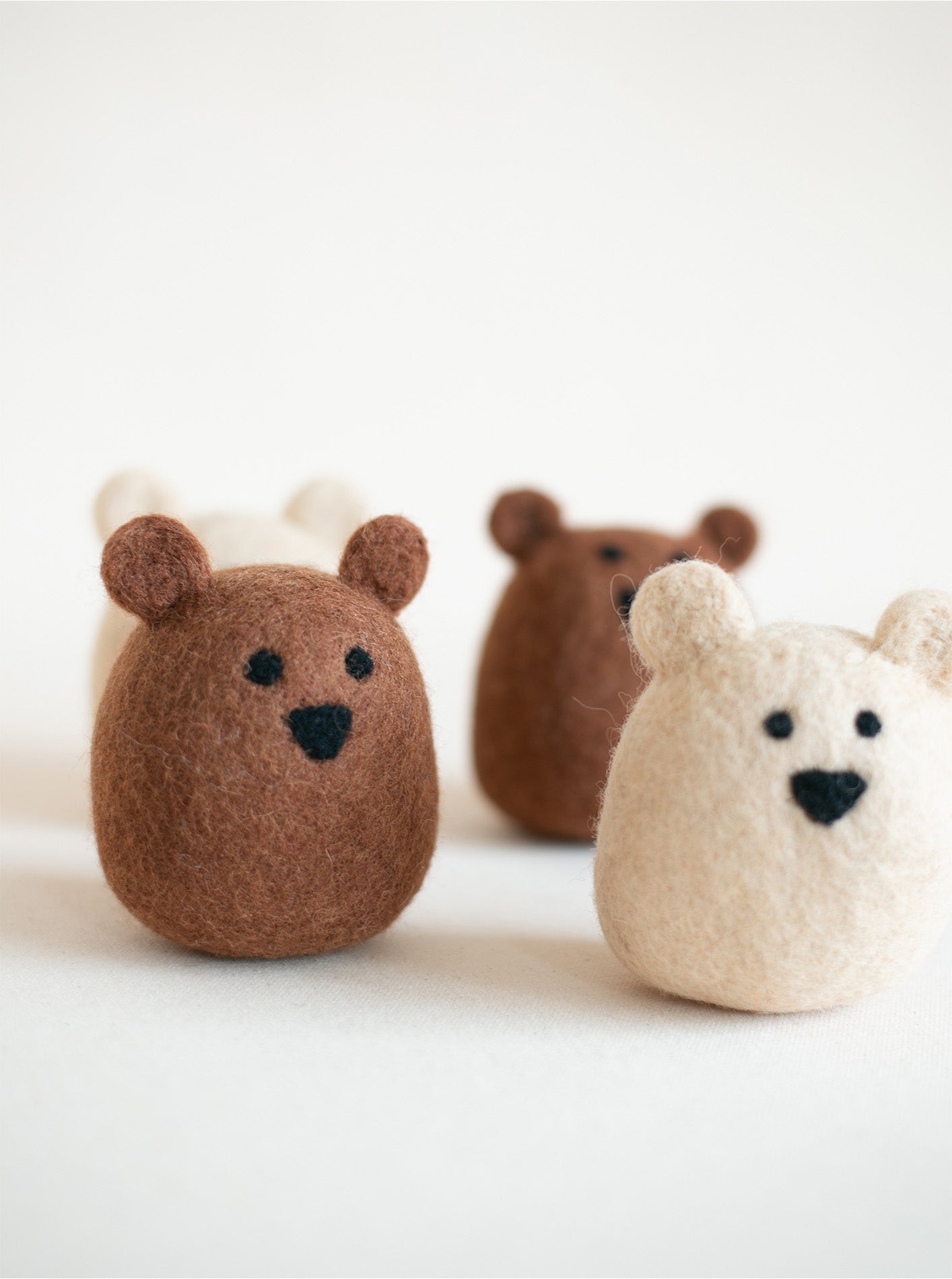 POLAR BEAR WOOL DOG TOY