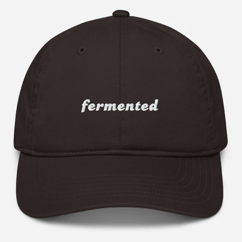 'Fermented' Embroidered Organic Baseball Hat