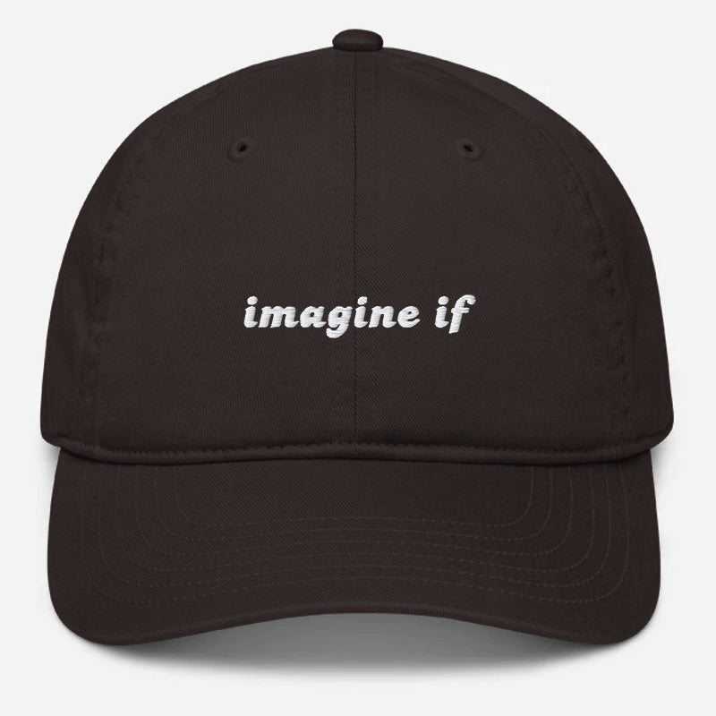 'Imagine If' Embroidered Organic Baseball Hat