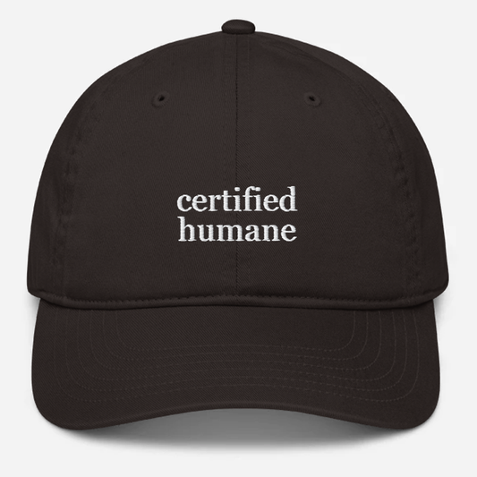 'Certified Humane' Embroidered Organic Baseball Hat
