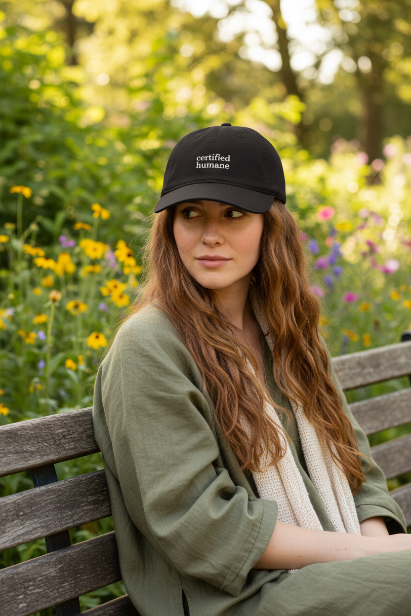 'Certified Humane' Embroidered Organic Baseball Hat