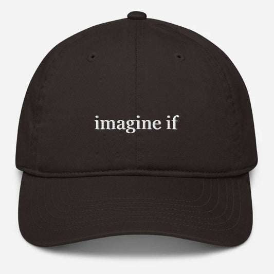'Imagine If' Embroidered Organic Baseball Hat