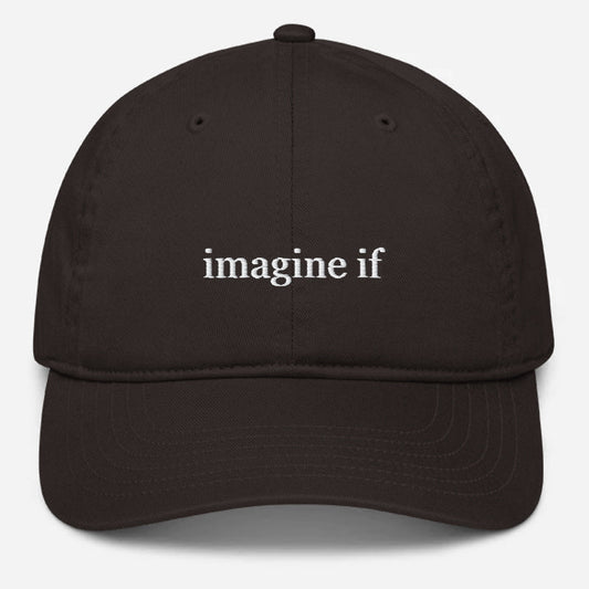 'Imagine If' Embroidered Organic Baseball Hat