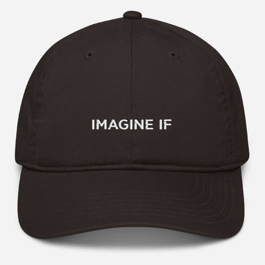 'Imagine If' Embroidered Organic Baseball Hat