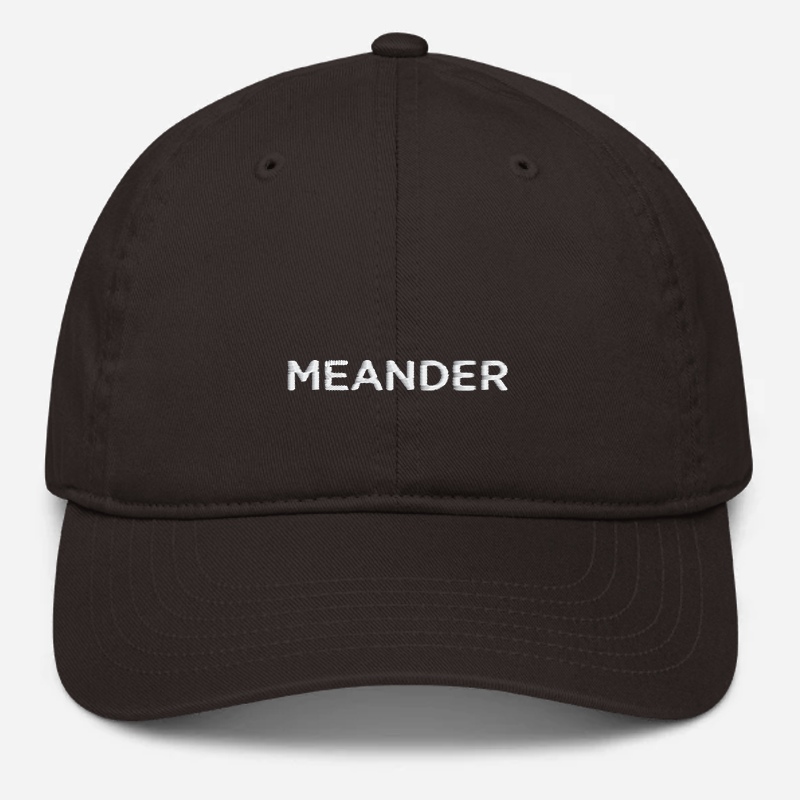 'Meander' Embroidered Organic Baseball Hat