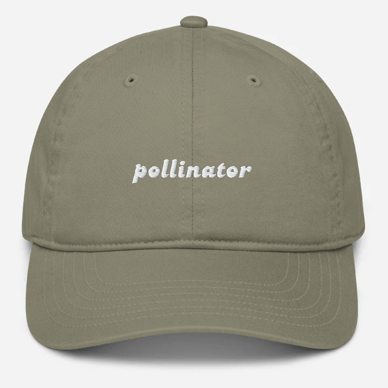 'Pollinator' Embroidered Organic Baseball Hat