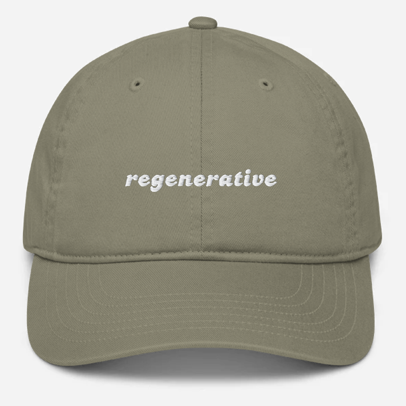 'Regenerative' Embroidered Organic Baseball Hat