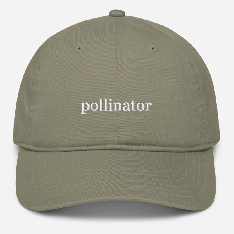 'Pollinator' Embroidered Organic Baseball Hat