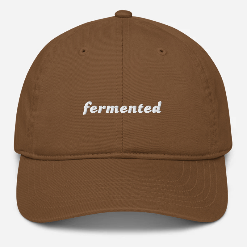 'Fermented' Embroidered Organic Baseball Hat