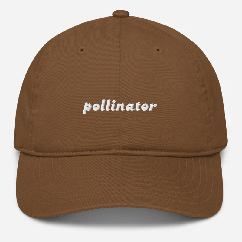 'Pollinator' Embroidered Organic Baseball Hat