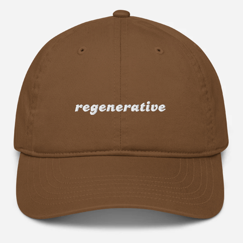 'Regenerative' Embroidered Organic Baseball Hat