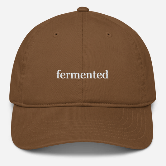 'Fermented' Embroidered Organic Baseball Hat