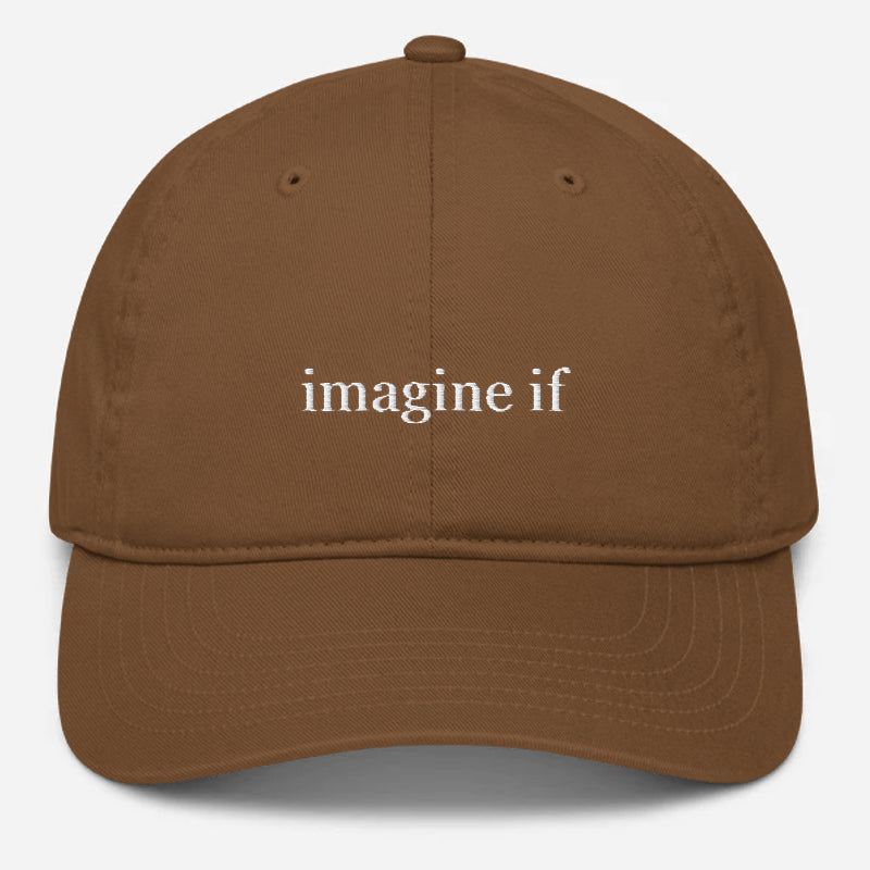 'Imagine If' Embroidered Organic Baseball Hat