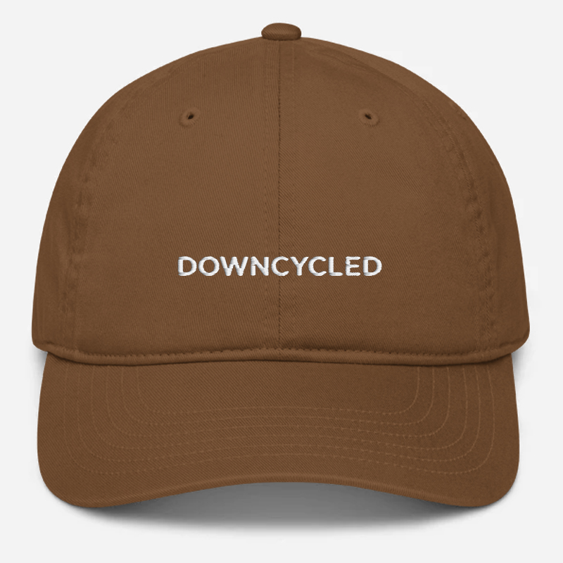 'Downcycled' Embroidered Organic Baseball Hat