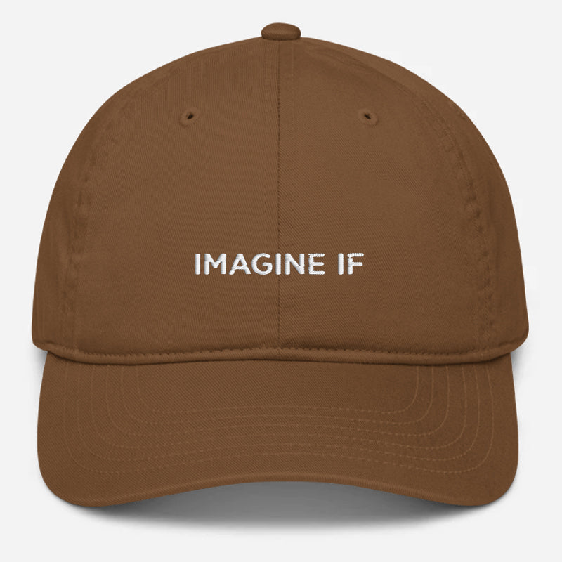 'Imagine If' Embroidered Organic Baseball Hat