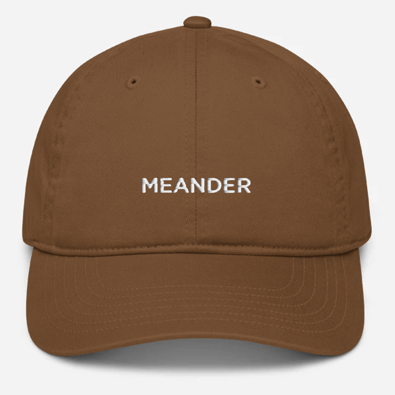 'Meander' Embroidered Organic Baseball Hat