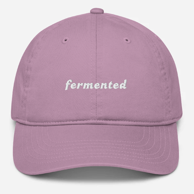 'Fermented' Embroidered Organic Baseball Hat