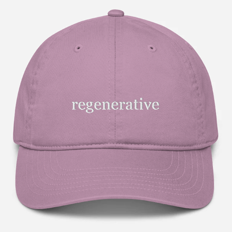 'Regenerative' Embroidered Organic Baseball Hat