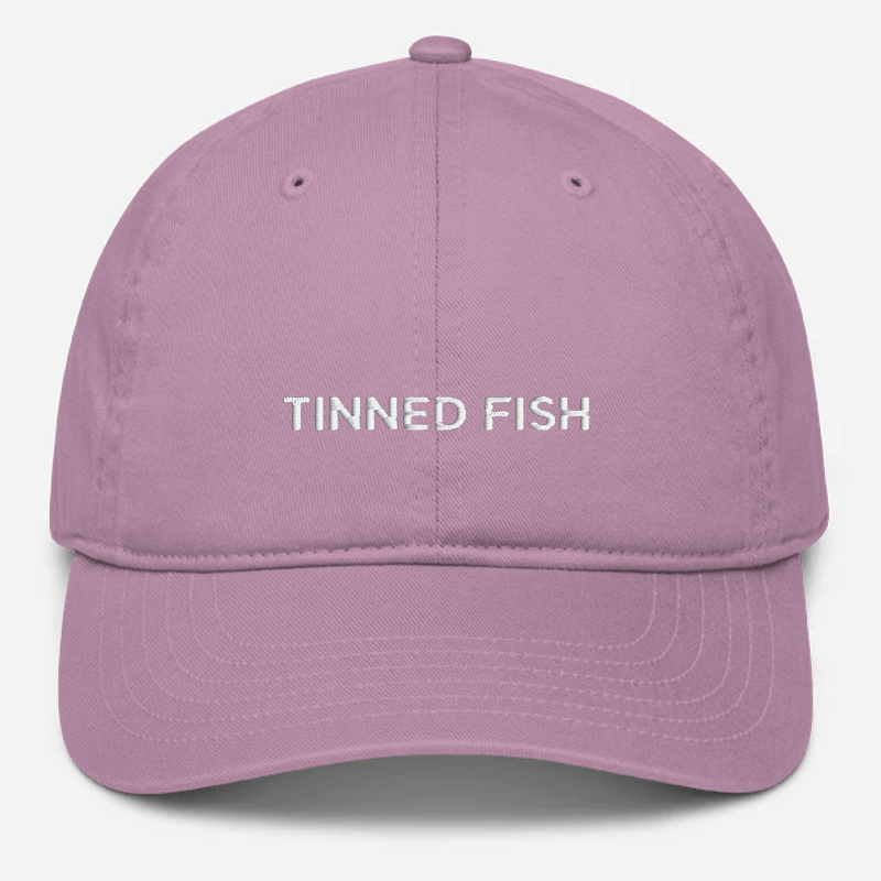 'Tinned Fish' Embroidered Organic Baseball Hat