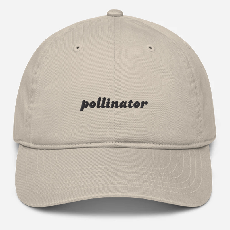 'Pollinator' Embroidered Organic Baseball Hat