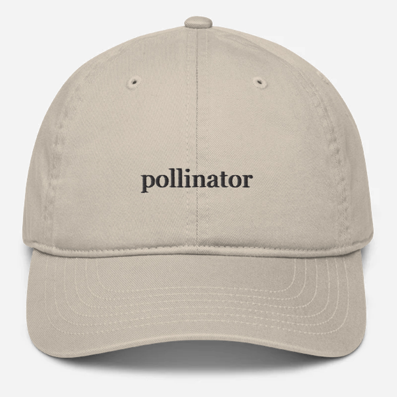 'Pollinator' Embroidered Organic Baseball Hat