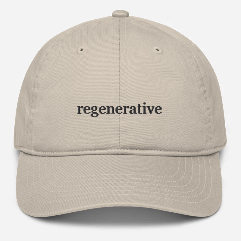 'Regenerative' Embroidered Organic Baseball Hat