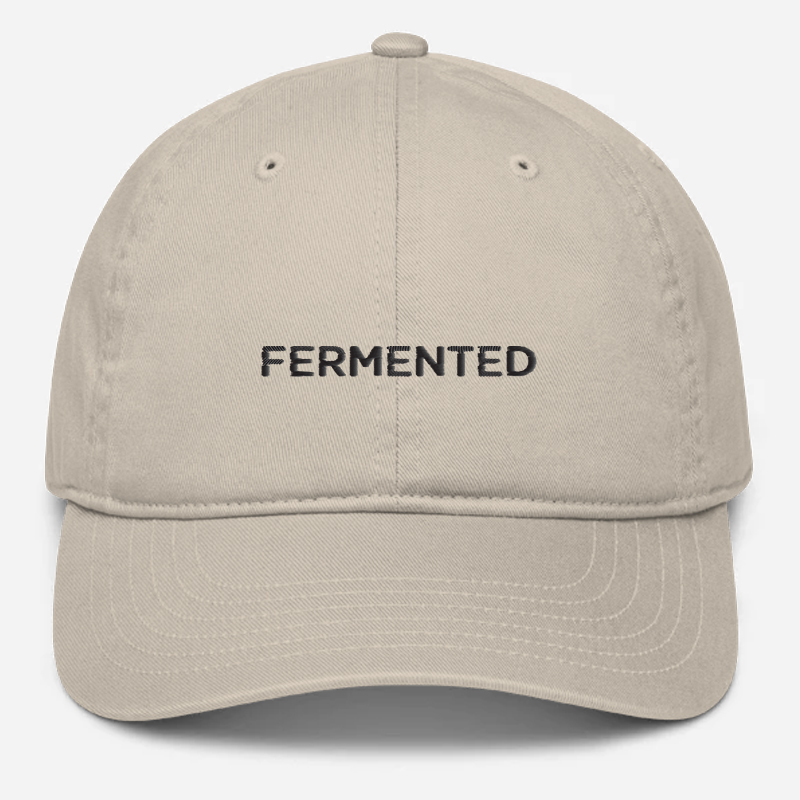 'Fermented' Embroidered Organic Baseball Hat