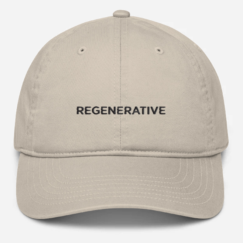 'Regenerative' Embroidered Organic Baseball Hat